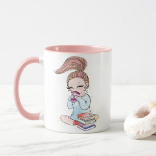 Sparkle Meisjesachtige Koffie Boeken Mok
