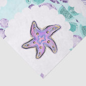 Sparkle Mermaid & Seahorse with Matting back Tissuepapier (Detail)