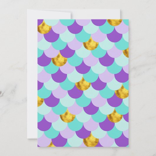 Sparkle Mermaid under the Zee Birthday Kaart (Achterkant)