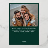 Sparkle Merry Kerstmis 2 PHOTO Greeting Folie Feestdagenkaart (Achterkant)