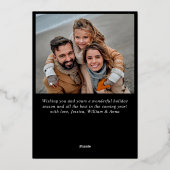 Sparkle Merry Kerstmis 2 PHOTO Greeting Folie Feestdagenkaart (Achterkant)