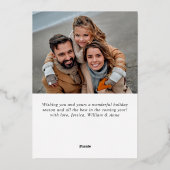 Sparkle Merry Kerstmis 2 PHOTO Greeting Gold Folie Feestdagenkaart (Achterkant)