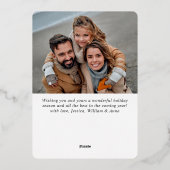 Sparkle Merry Kerstmis 2 PHOTO Greeting Gold Folie Feestdagenkaart (Achterkant)