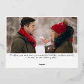 Sparkle Merry Kerstmis 2 PHOTO Greeting Gold Folie Feestdagenkaart (Achterkant)