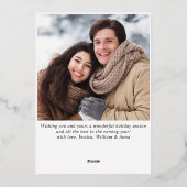 Sparkle Merry Kerstmis 2 PHOTO Greeting Roos Gold Folie Feestdagenkaart (Achterkant)