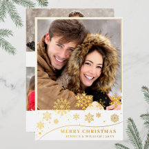 Sparkle Merry Kerstmis 4 PHOTO Greeting Gold