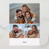 Sparkle Merry Kerstmis 4 PHOTO Greeting Gold Folie Feestdagenkaart (Achterkant)