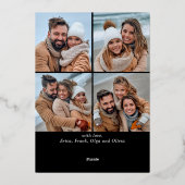 Sparkle Merry Kerstmis 5 PHOTO Gold Folie Feestdagenkaart (Achterkant)