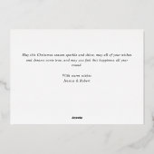 Sparkle Merry Kerstmis PHOTO Greeting Gold Folie Feestdagenkaart (Achterkant)