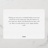 Sparkle Merry Kerstmis PHOTO Greeting Gold Folie Feestdagenkaart (Achterkant)