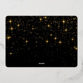 Sparkle Merry Kerstmis PHOTO Greeting Gold Folie Feestdagenkaart (Achterkant)