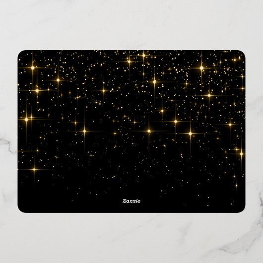 Sparkle Merry Kerstmis PHOTO Greeting Gold Folie Feestdagenkaart (Achterkant)