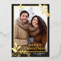 Sparkle Merry Kerstmis PHOTO Greeting Gold