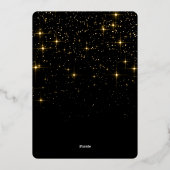 Sparkle Merry Kerstmis PHOTO Greeting Gold Folie Feestdagenkaart (Achterkant)