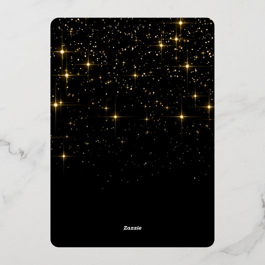 Sparkle Merry Kerstmis PHOTO Greeting Gold Folie Feestdagenkaart (Achterkant)