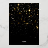 Sparkle Merry Kerstmis PHOTO Greeting Gold Folie Feestdagenkaart (Achterkant)