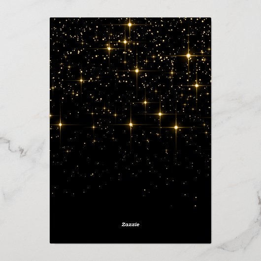 Sparkle Merry Kerstmis PHOTO Greeting Gold Folie Feestdagenkaart (Achterkant)