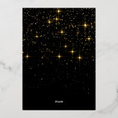 Sparkle Merry Kerstmis PHOTO Greeting Gold Folie Feestdagenkaart (Achterkant)