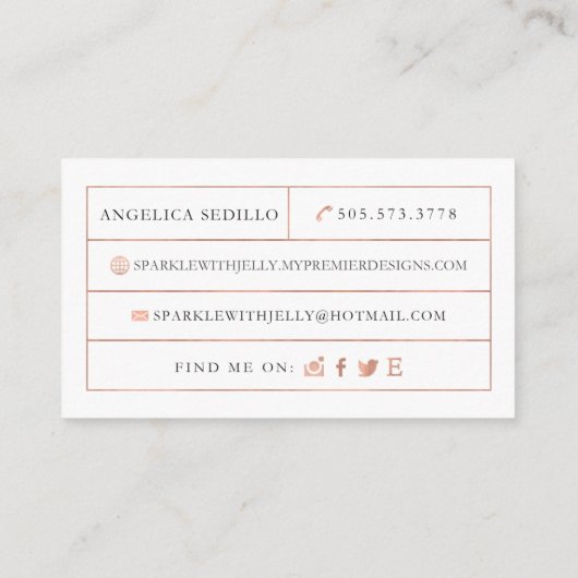 Sparkle met gelei-Visitekaartjes Visitekaartje (Achterkant)