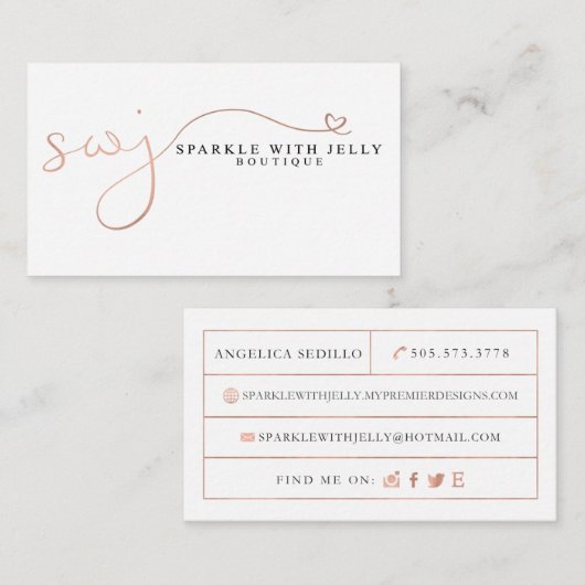 Sparkle met gelei-Visitekaartjes Visitekaartje (Voorkant / Achterkant)