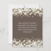 Sparkle moderne elegante Kerstmis fotokaart Feestdagenkaart (Achterkant)