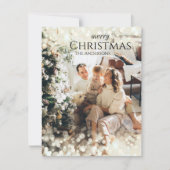 Sparkle moderne elegante Kerstmis fotokaart Feestdagenkaart (Voorkant)