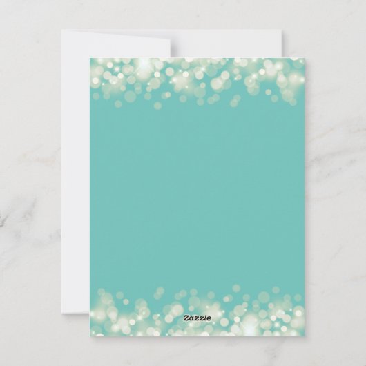 Sparkle moderne elegante munt kerstkaart (Achterkant)