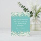 Sparkle moderne elegante munt kerstkaart (Staand voorkant)