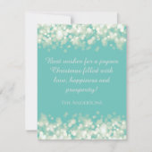 Sparkle moderne elegante munt kerstkaart (Voorkant)