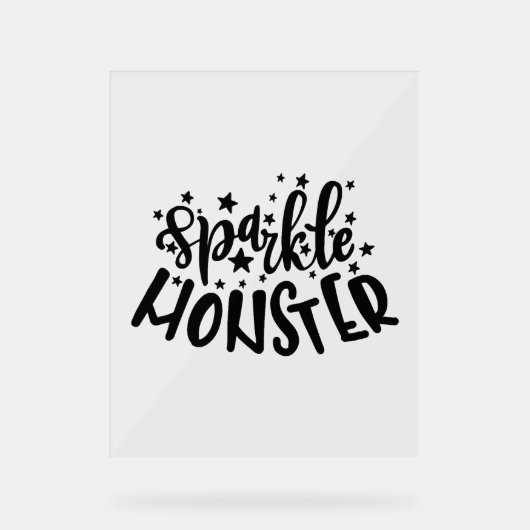 Sparkle Monster Halloween Acryl Bord (Voorkant)