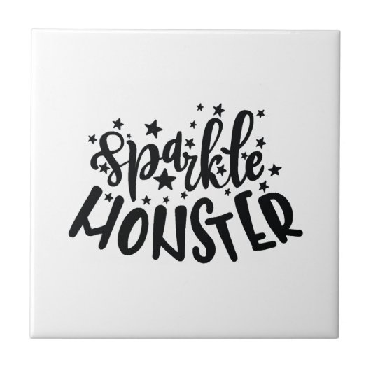 Sparkle Monster Halloween Tegeltje (Voorkant)