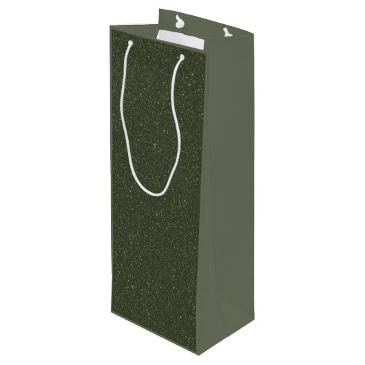 Sparkle Moss Wine Gift Bag –  Wijn Cadeautas (Achterkant Gekanteld)