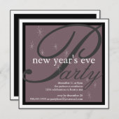Sparkle  Nieuwe Jaren Eve Uitnodiging (Voorkant / Achterkant)