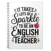 Sparkle om een Engelse leraar te zijn - Leuk cadea Notitieboek (Voorkant)