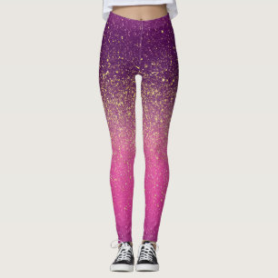 Sparkle Ombre Roze Patroon Leggings