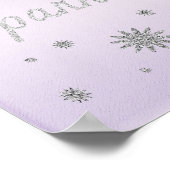 Sparkle Paars met Zilver Glitter Poster (Hoek)