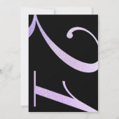 Sparkle, Paarse Glitter 21ste Verjaardag Uitnodigi Kaart (Achterkant)