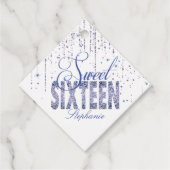 Sparkle Paarse, zoet 16 Bedankjes Labels (Voorkant)