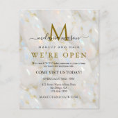Sparkle Pastel Gold Opal Stone Make-up Artist Flyer (Voorkant)