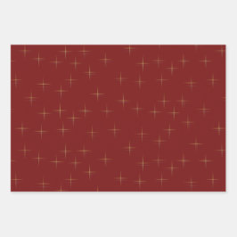 Sparkle Pattern Black Pine Grren Inpakpapier Vel