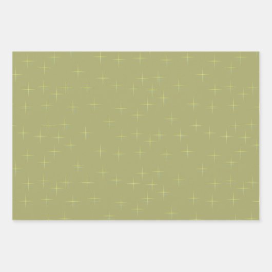 Sparkle Pattern Navy Gold en White Inpakpapier Vel (Voorkant 2)