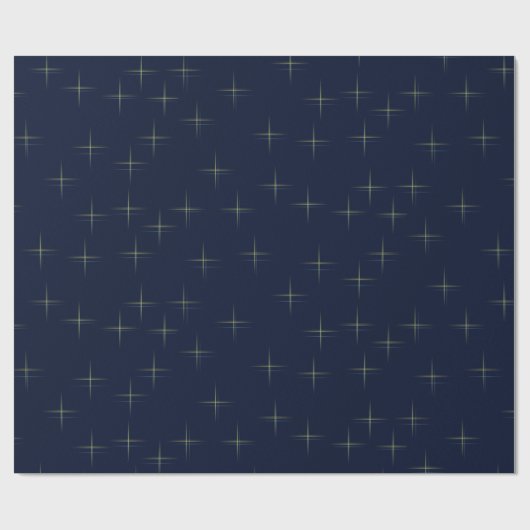 Sparkle Pattern on Navy Cadeaupapier (Vlak)