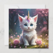 Sparkle Paws: de betoverende eenhoorn kitten Bedankkaart (Achterkant)