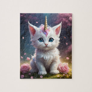 Sparkle Paws: de betoverende eenhoorn kitten Legpuzzel
