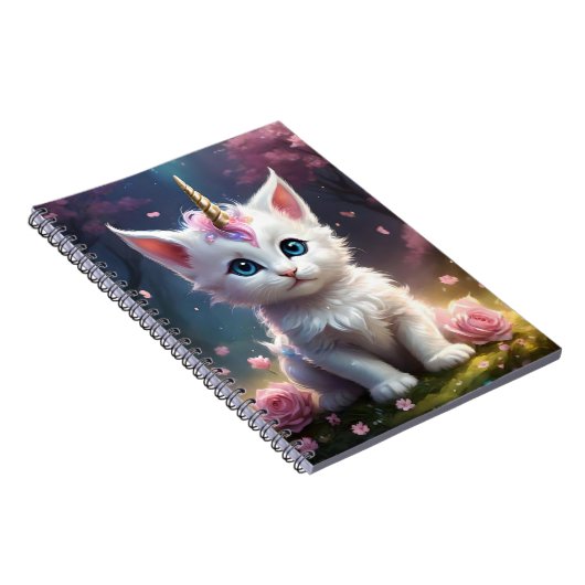Sparkle Paws: de betoverende eenhoorn kitten Notitieboek (Rechterzijde)