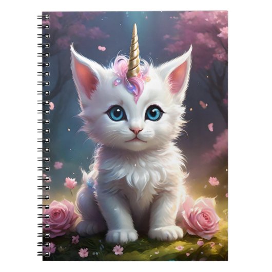 Sparkle Paws: de betoverende eenhoorn kitten Notitieboek (Voorkant)