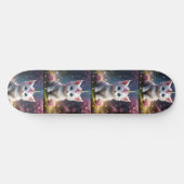 Sparkle Paws: de betoverende eenhoorn kitten Persoonlijk Skateboard (Horizontaal)