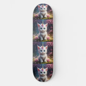 Sparkle Paws: de betoverende eenhoorn kitten Persoonlijk Skateboard (Voorkant)