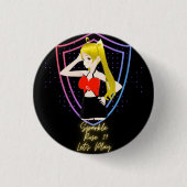 Sparkle Pin Ronde Button 3,2 Cm (Voorkant)