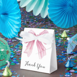 Sparkle Pink Coquette Bow 1st Bedankdoosjes